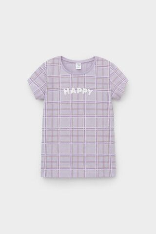 пижама  для девочки  К 1643/лаванда,шотландская клетка
