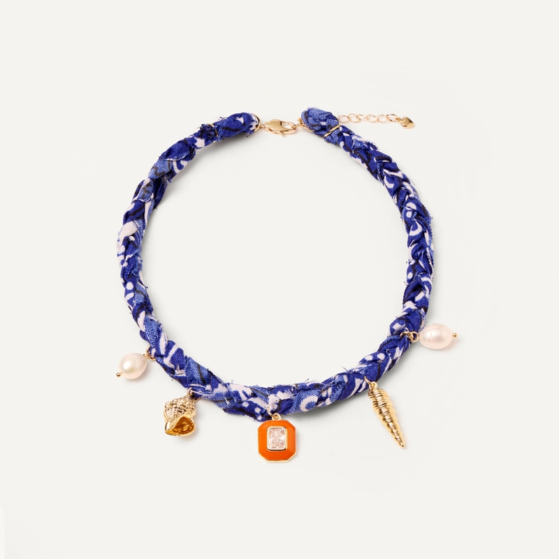 Колье Плетенная Бандана – Синее