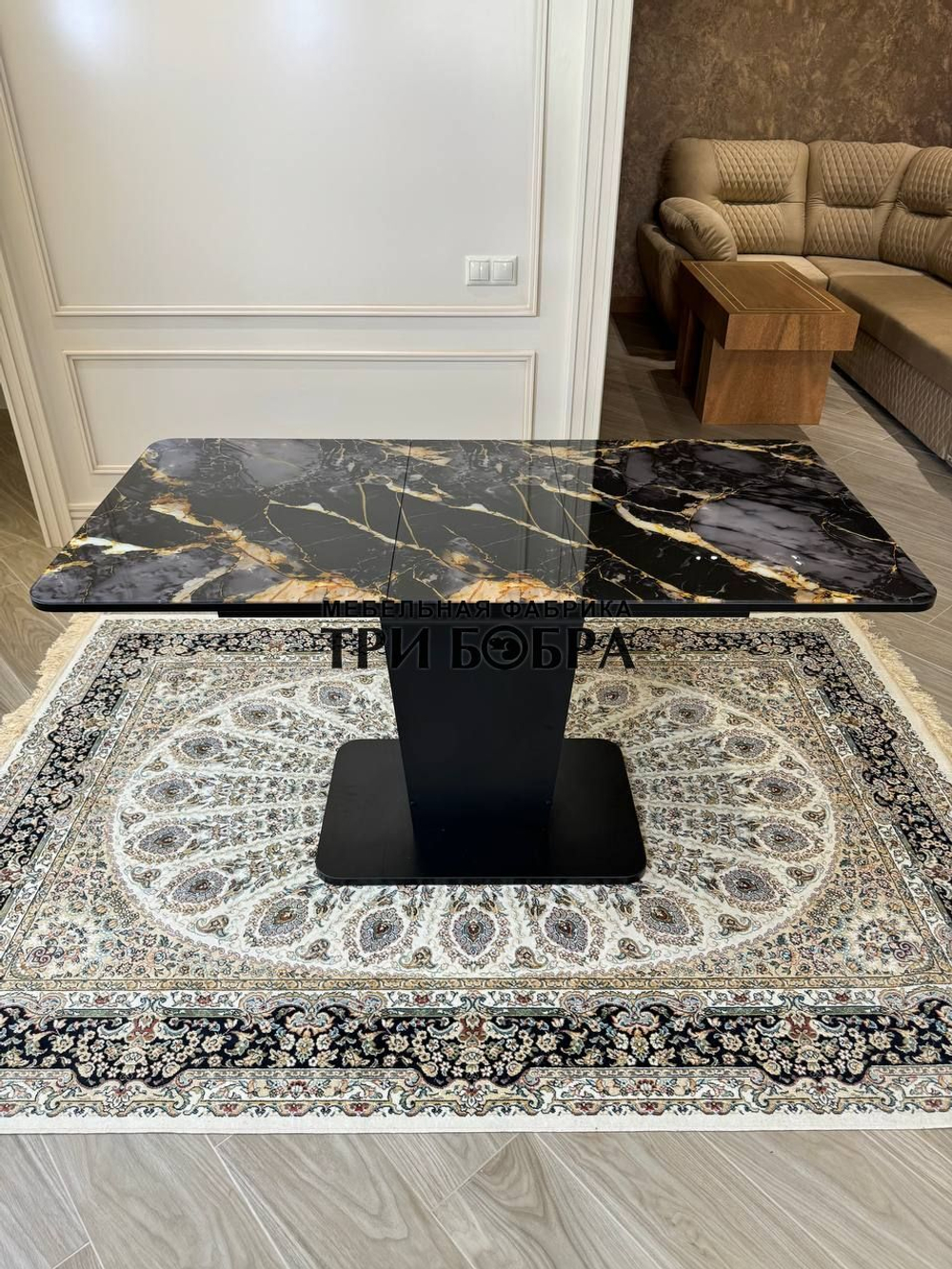 Кухонный стол "Тор", золотой мрамор