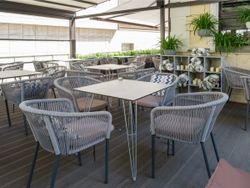 "Руссо" обеденный стол из HPL квадратный 90х90см, цвет "молочный"