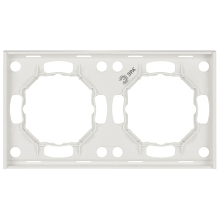 Рамка для розеток и выключателей ЭРА Arktik 16-5002-01 на 2 поста белый