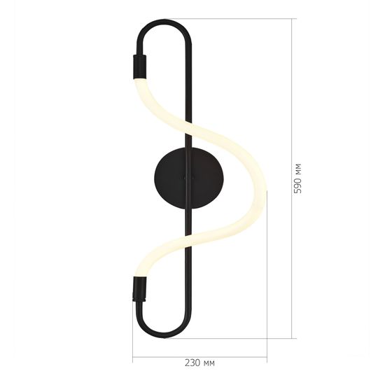 SL6102.401.10 Светильник настенный ST-Luce Черный/Белый LED 1*10W 3000K SAGRATO