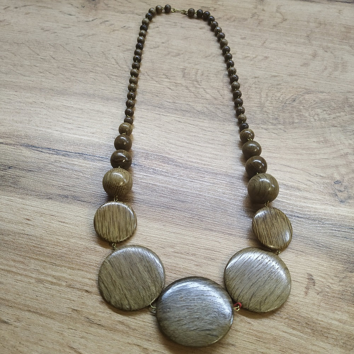 Колье Рафаэлло, дерево, цвет темно-коричневый, 62 см