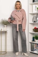 Пальто укороченное Хайт (пудра) Б14315-7М LT Collection