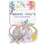 Резинки для волос НАБОР 6 шт., 0,3х14 см, с шармиками, разные цвета, MONTE VITA, 457068