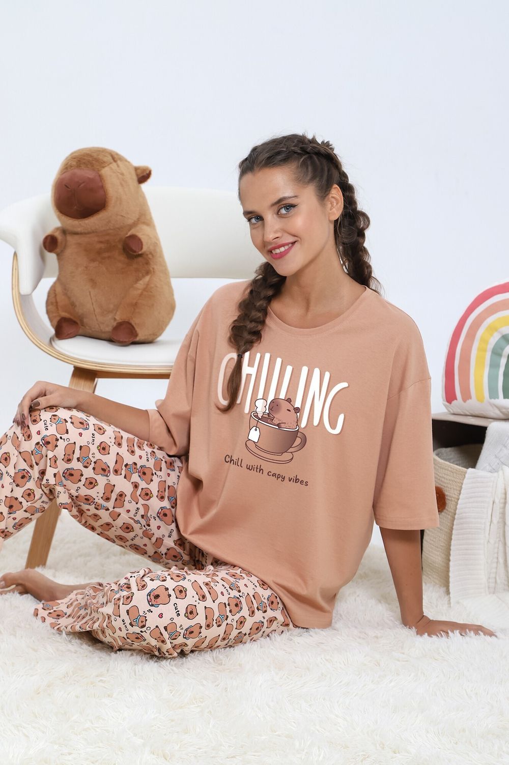 Пижама женская Капи-3 Виотекс ПЕСОЧНЫЙ (Акция)