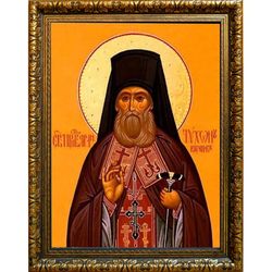 Тихон (Кречков) преподобномученик, архимандрит. Икона на холсте.
