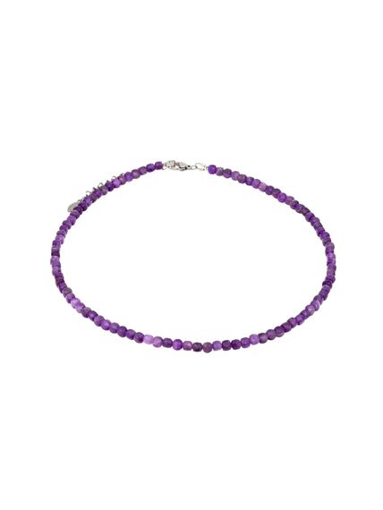 Фото чокер из аметиста 2145/4_аметист на белом фоне анфас