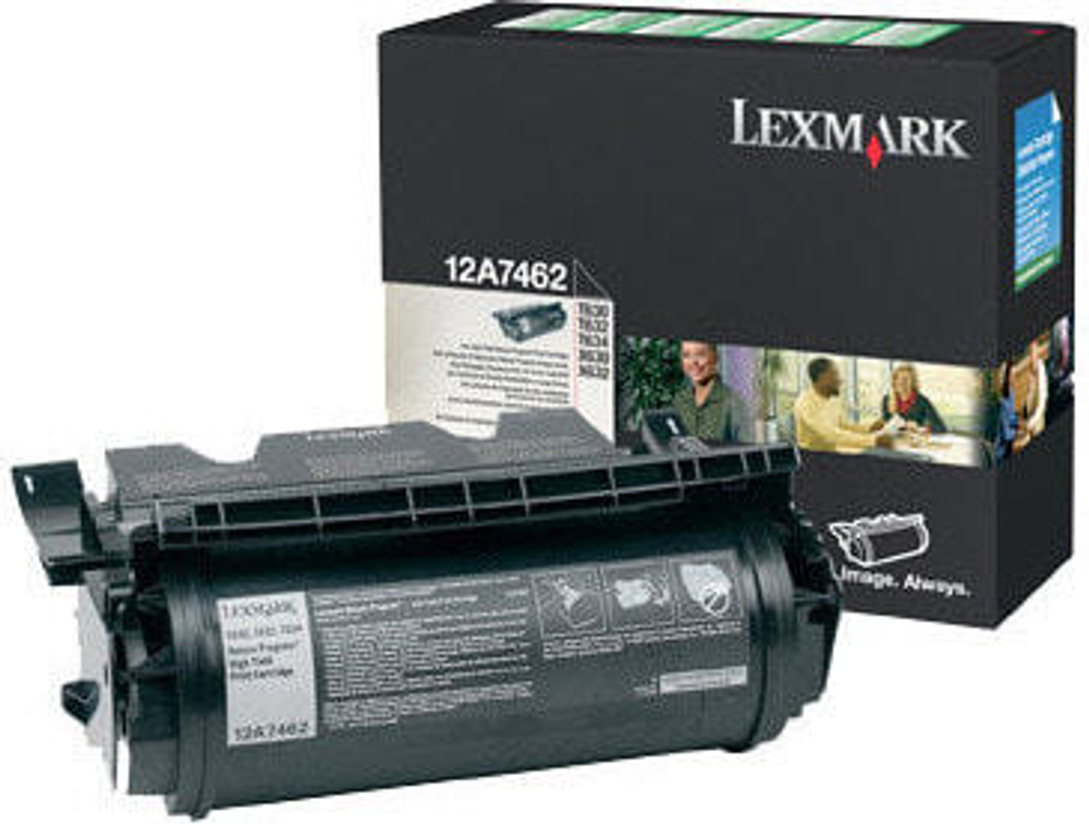 Картридж тонерный Подлинный Черный Lexmark 12A7462 1 шт