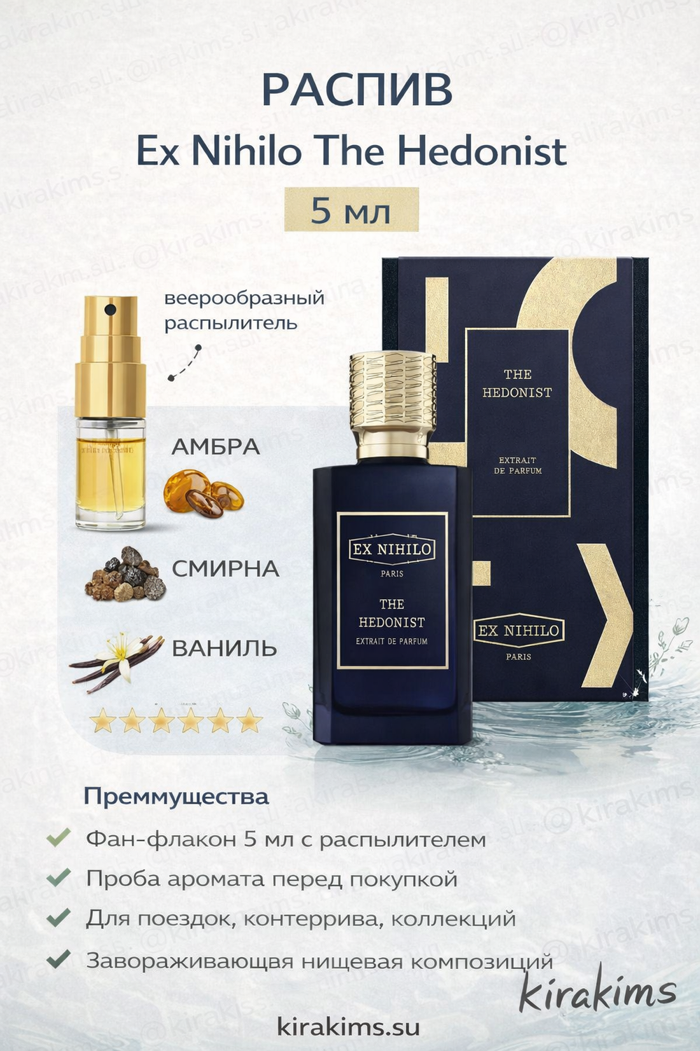Распив Ex Nihilo The Hedonist Extrait de Parfum 5мл