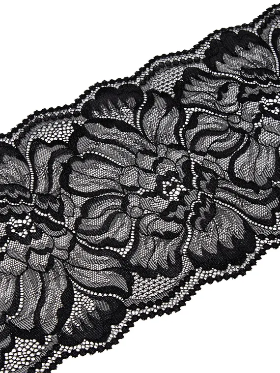 03-278 Кружево эластичное 18 см, черный