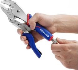 Зажимные клещи WORKPRO 250 мм, 10 дюймов, CR-V, с изогнутыми губками WP231074