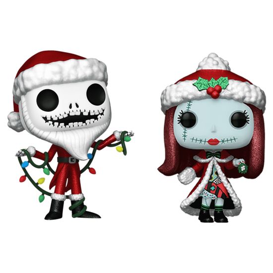 Фигурка Funko POP! Disney TNBC 30th Santa Jack and Christmas Sally (DGLT) (Exc) 2PK 73963 / Фигурка Фанко ПОП! по мотивам мультфильма "Кошмар перед Рождеством", Джек Скеллингтон и Салли