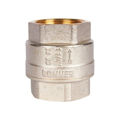 Клапан обратный ROMMER RVC-0001 - 1"1/4 (ВР/ВР, PN25, Tmax 120°C, с металлическим седлом)
