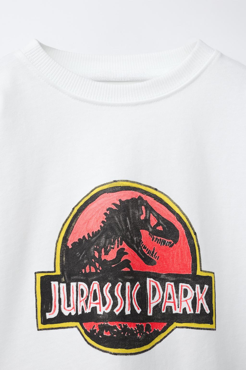 ZARA X DYLAN´S T-SHIRT CLUB ФУТБОЛКА С ИЛЛЮСТРАЦИЕЙ JURASSIC PARK© , БЕЛЫЙ