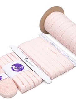 906 641/12 ОПТ Резинка отделочная Lauma Fabrics, 12 мм, пастельно-розовый 906