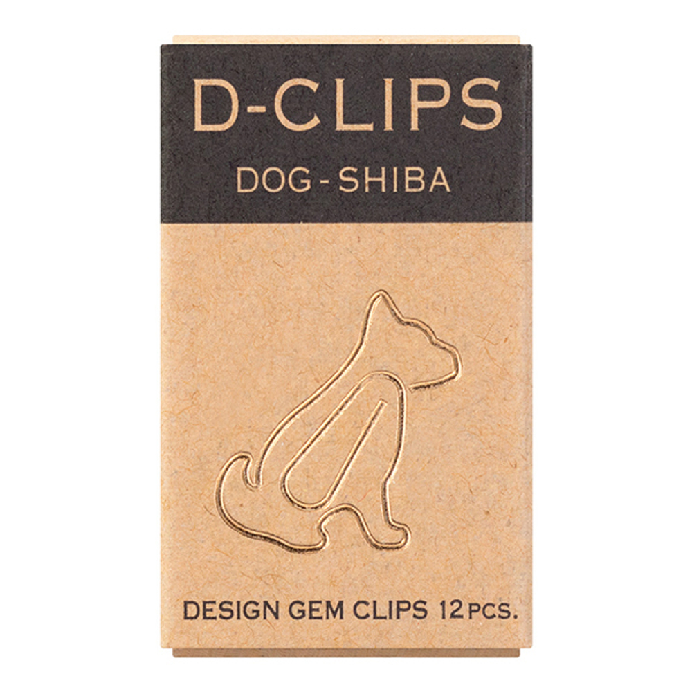 Midori D-Clips Dog-Shiba 43344-006 - Дизайнерские скрепки от всемирно известной японской компании Midori.