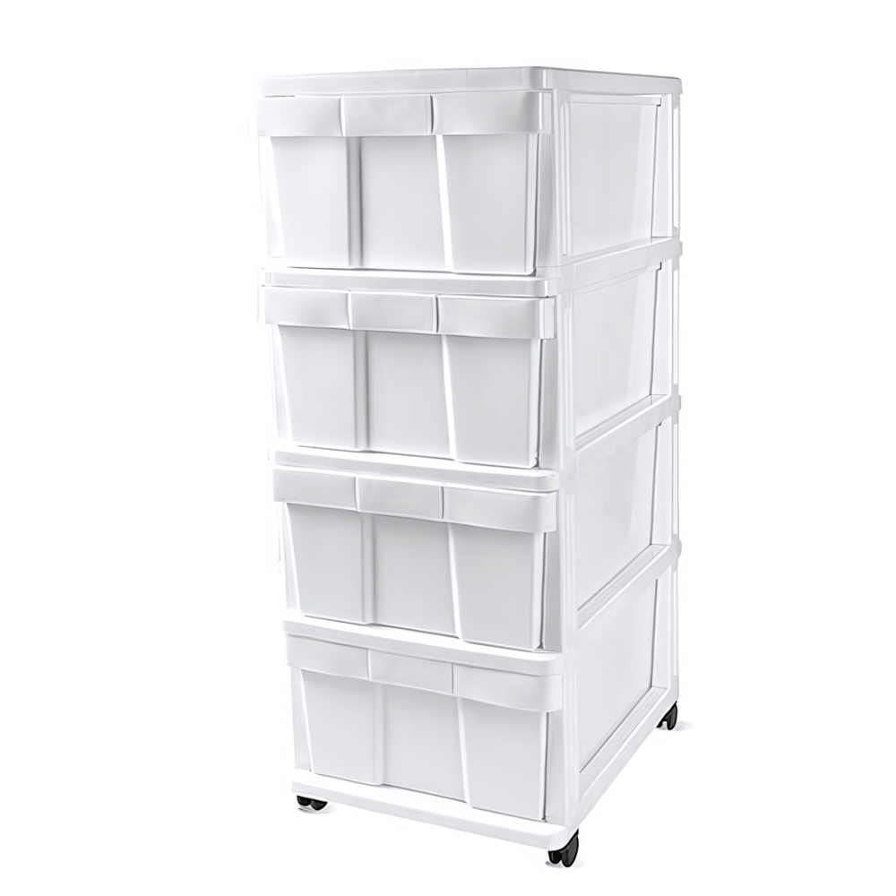 Комод 4-х секционный, цвет белый