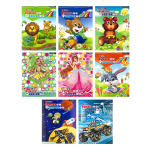 Набор цветного картона (7 цветов, 14 листов) и цветной бумаги (8 цветов, 8 листов) Alingar, А4, на скрепке, "Ассорти"