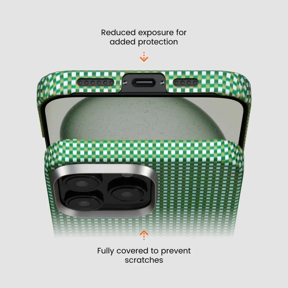 Чехол Pitaka Ultra-Slim Case для iPhone 16 Plus, Forest Green (KI1602FOR)