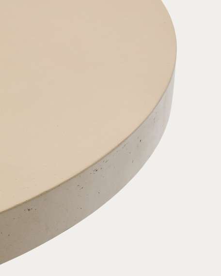 Aiguablava Круглый стол из бежевого цемента Ø90 см