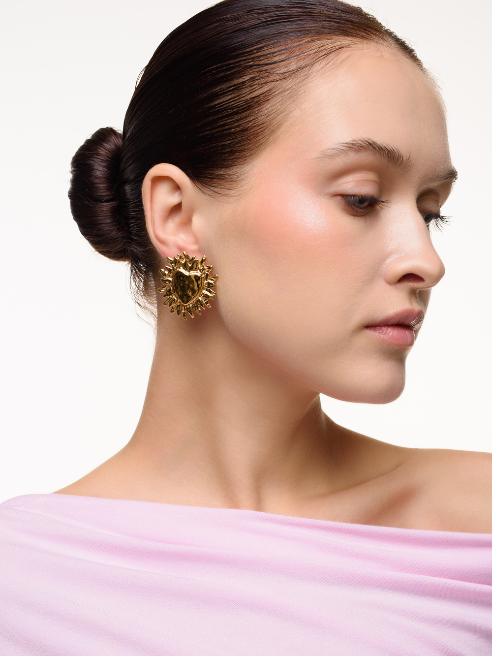 Серьги "Fiery heart" Gold