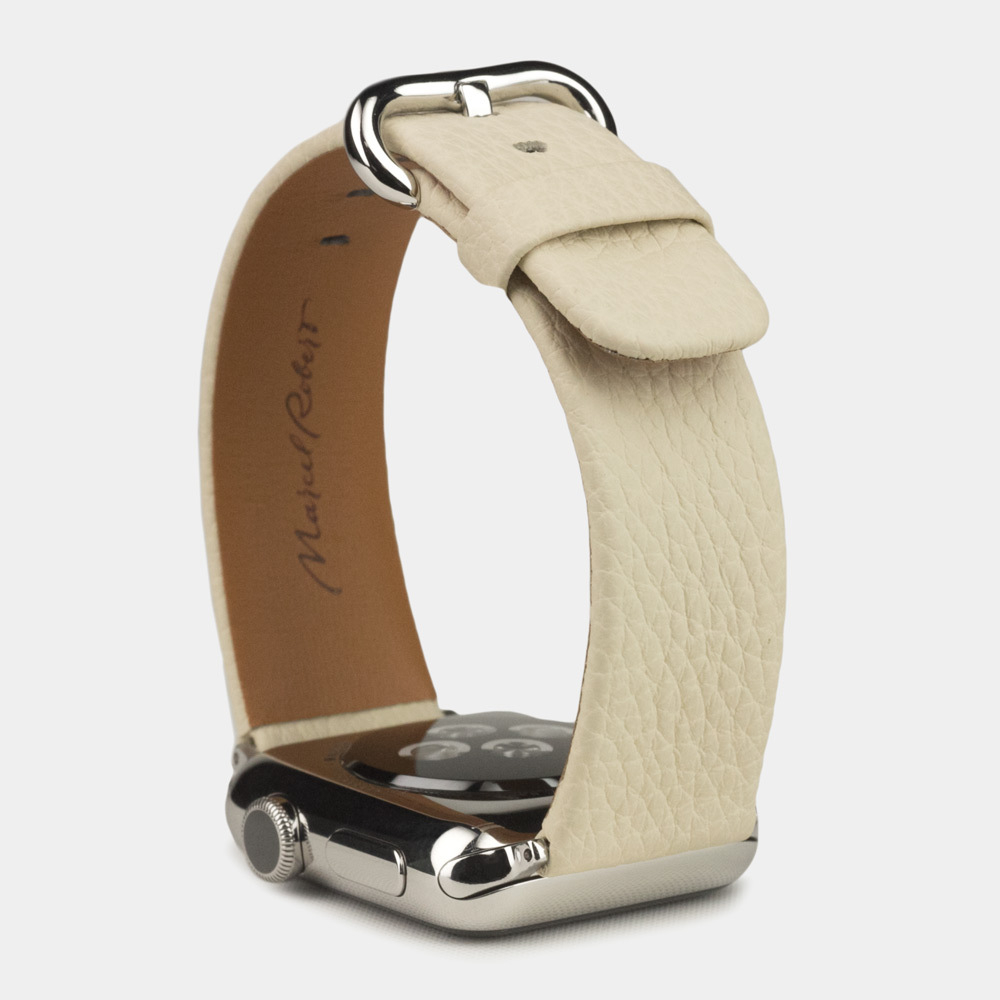 Ремешок для Apple Watch 44/45/46 mm из кожи теленка, молочного цвета