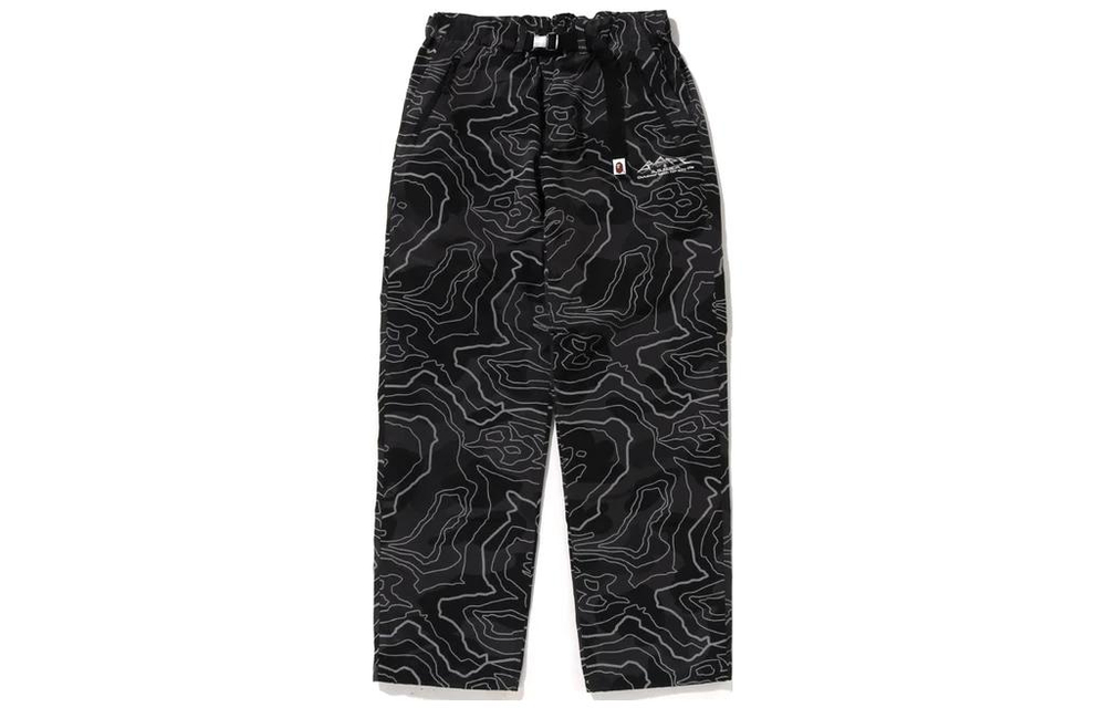 A Bathing Ape Layered Line Camo Track Брюки черный
