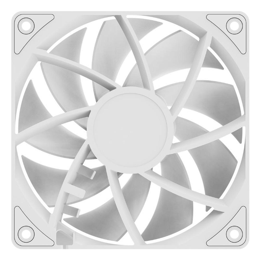 Вентилятор для корпуса Ocypus Gamma F12 WH, 120x120x25mm, 3-PIN, 1300 RPM, 24.5 DBA