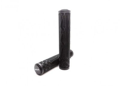 Грипсы без фланца, 166мм, чёрные, SOFT, заглушки с VLX лого, без уп.VLX-G53 BK