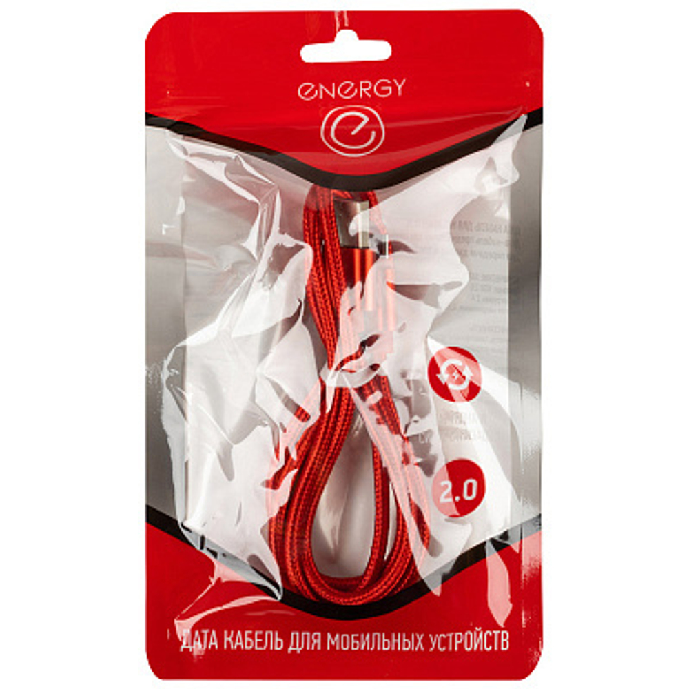 Кабель Energy ET-26 USB/MicroUSB, красный