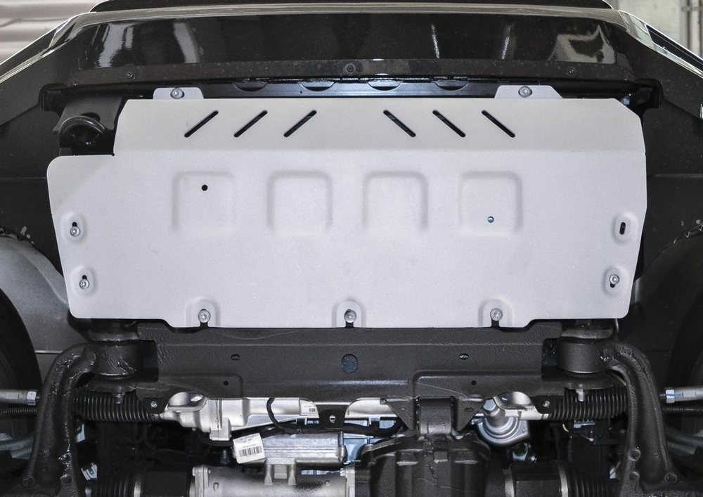Защита радиатора Rival для Mercedes-Benz G-klasse W464 (V - 2.9D (249 л.с.); 4.0 (421/585 л.с.)) 2018-н.в., штампованная, алюминий 6 мм, без крепежа, 23.3946.1.6
