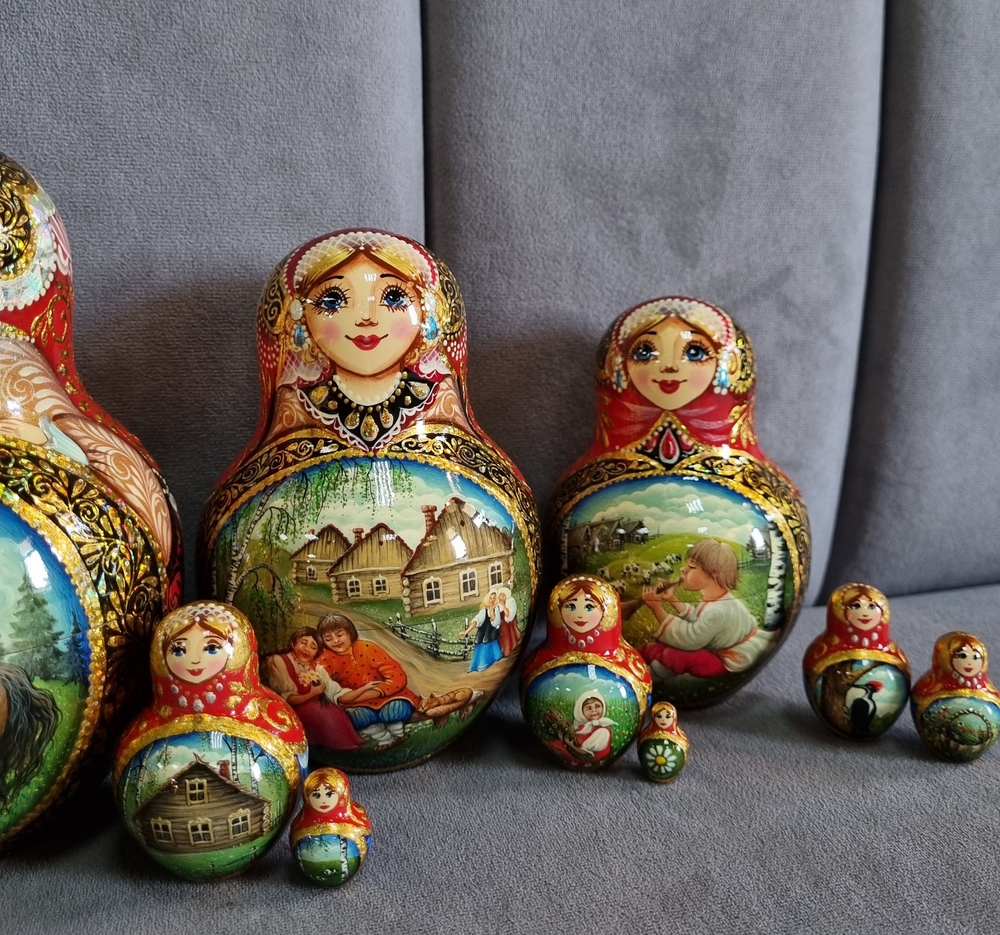 Матрешка "Лето в деревне" Русские мотивы 15мест