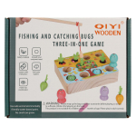 Развивающая игрушка деревянная Обьемная рыбалка урожай + червяки, коробка C-41679