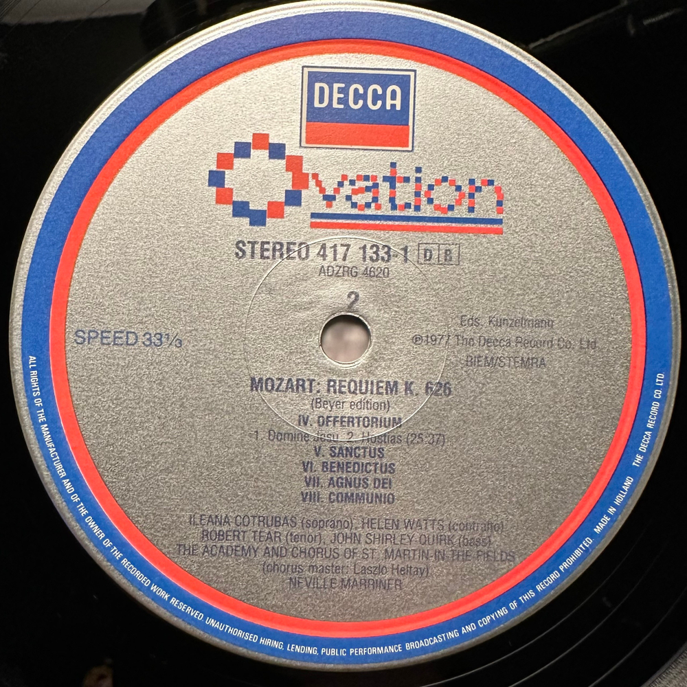 Моцарт - Реквием (Голландия 1987г.)