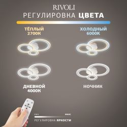 Светильник потолочный светодиодный Rivoli   6142-101 LED 81 Вт 3000 - 6000 К c пультом
