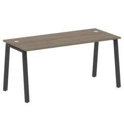 Metal System Стол письменный на А-образном м/к БА.СП-4 Вяз Благородный/Металл Антрацит 1600*720*750