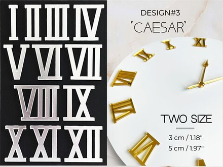 Цифры12шт. (Набор 8, дизайн Цезарь)
