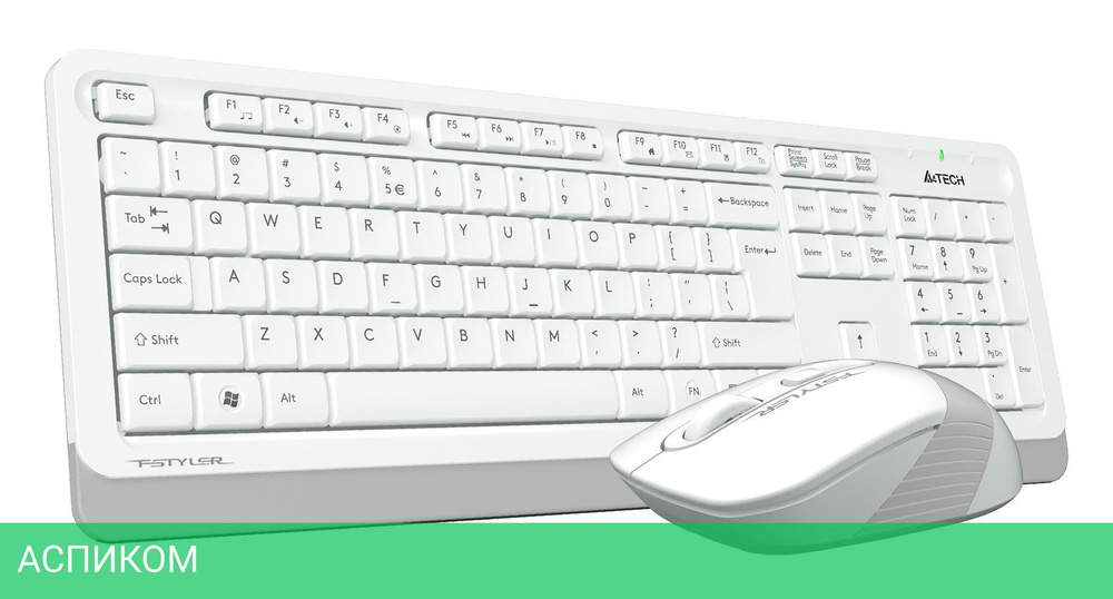 Набор периферии A4Tech Fstyler FG1010S белый/серый