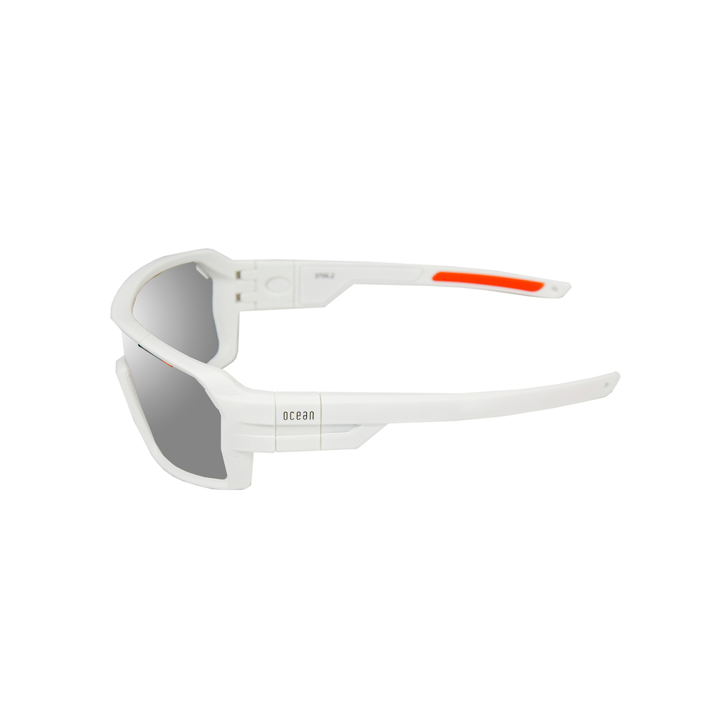 Спортивные очки OCEAN Chameleon Matt White / Revo Grey Polarized lenses