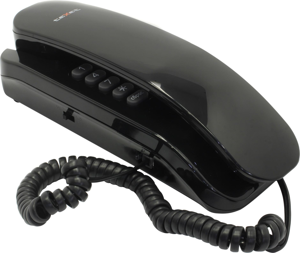 Проводной телефон TEXET TX-215 чёрный