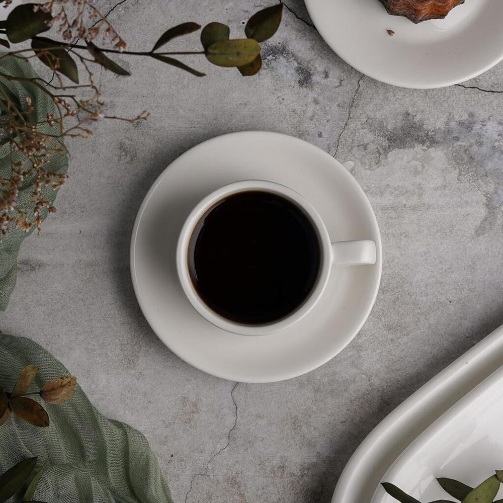 Кофейная пара 100 мл белая фарфор Stackable P.L. Proff Cuisine [6]