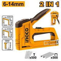 Степлер механический 2 в 1 SUPER INGCO HSG1406 INDUSTRIAL