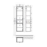 Пенал подвесной, 40 см, темно-серый, Torr, IDDIS (TOR40D0i97)