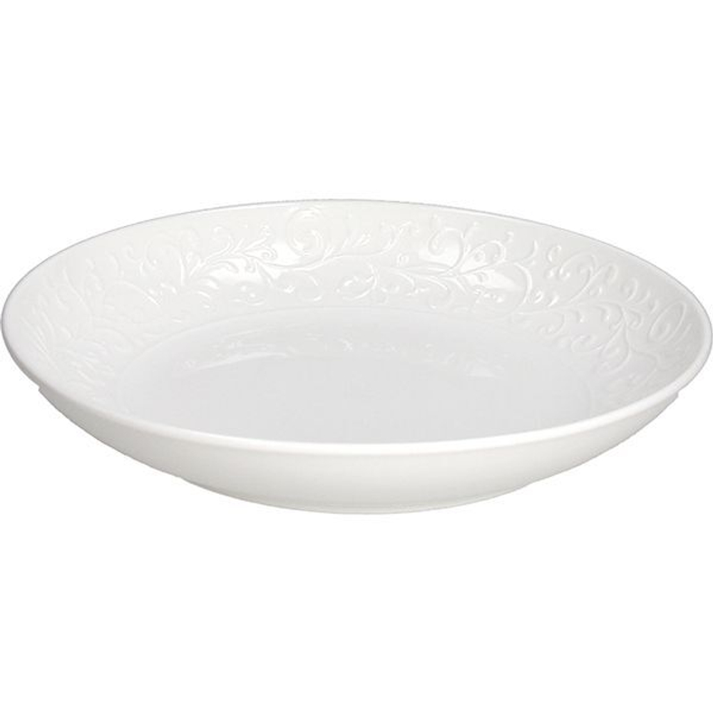 Тарелка глубокая «Жасмин»;фарфор;D=230,H=39мм;белый (Цвет: белый)