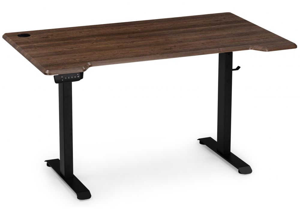 Компьютерный стол Маркос с механизмом подъема 140х80х75 черный / кантри орех