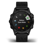Спортивные наручные часы Garmin Fenix 6 Sapphire черный DLC с плетеным черным нейлоновым ремешком 010-02158-17