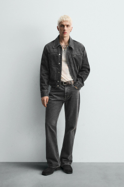 ZARA ДЖИНСОВАЯ КУРТКА — LIMITED EDITION, ЧЕРНЫЙ