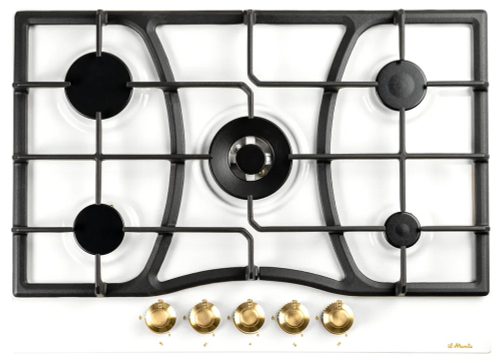 Поверхность варочная газ. IL MONTE BH-706E-WH-RUSTICO (бел, 5-комфор)