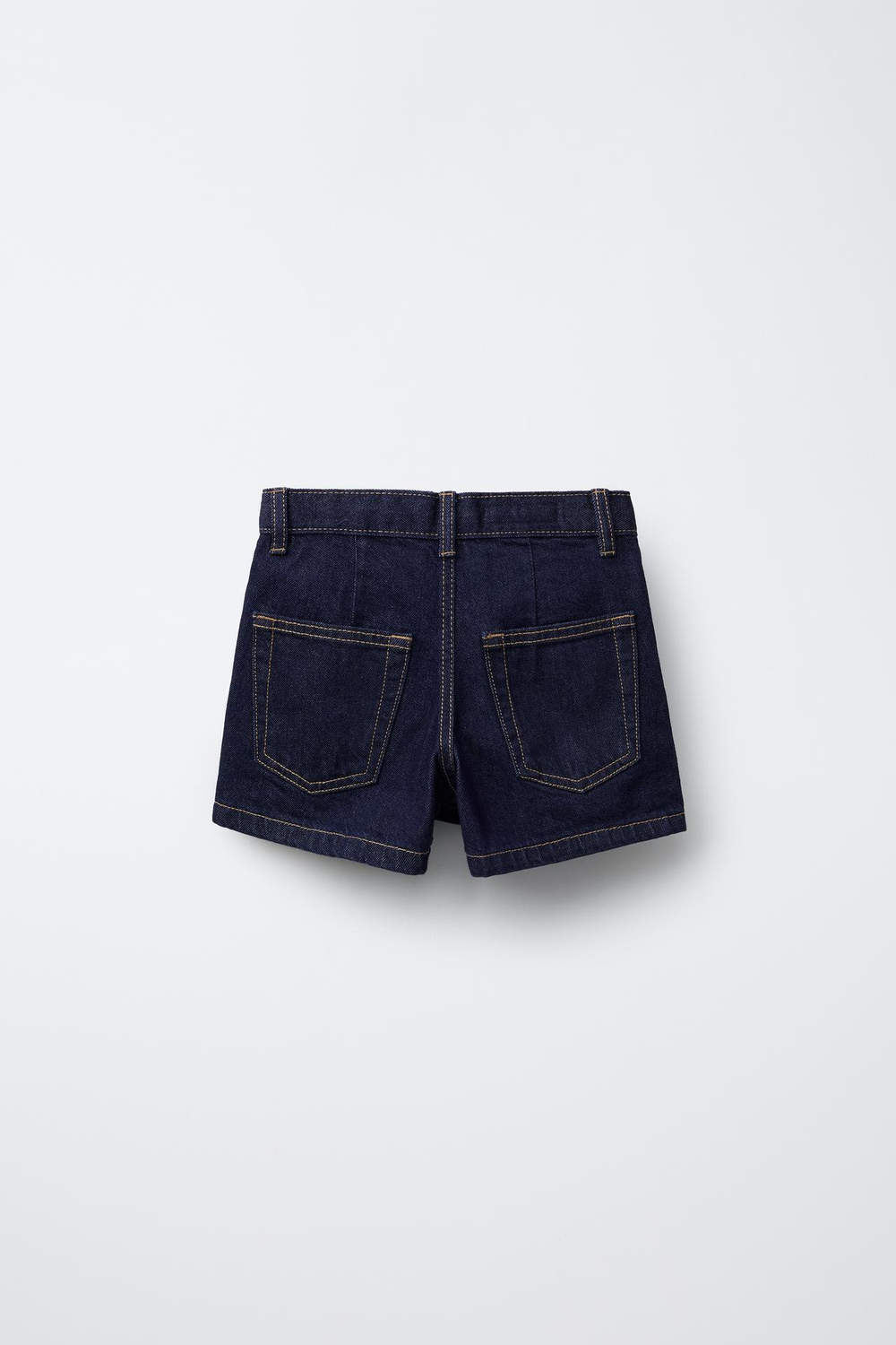 ZARA ДЖИНСОВАЯ ЮБКА-ШОРТЫ, ТЕМНО-СИНИЙ